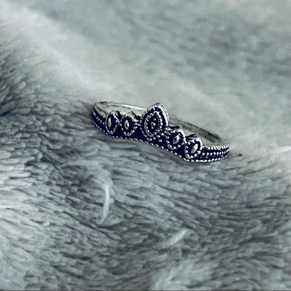 Handmade Sterling Silver Bohemian Princess Tiara Ring - Picture 2 of 9